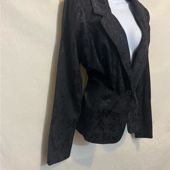 B-284 Laura G. PLUS SIZE 14 Vintage Black Tuxedo Style Blazer Suit Jacket - Picture 5 of 15